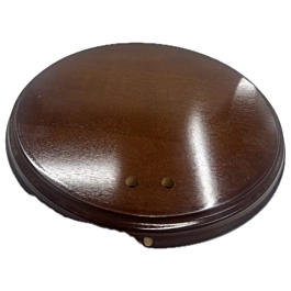 SUPER OFFER **40%** Circular walnut wood base for a lamp, with two holes, 24 x 2.5 cm