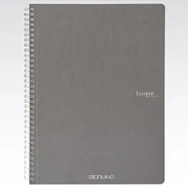 Fabriano Original EcoQua Anthracite Spiral-bound Squared Notebook, A5, 90 g/m²