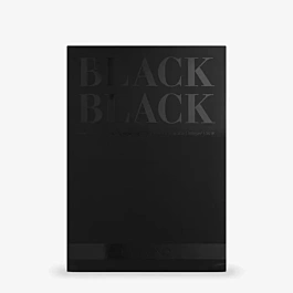 Bloco A4 Fabriano Liso Preto 300g/m²