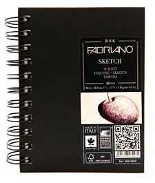 Portret schetsboek Schetsboek Fabriano 10,5x14,8cm 110g/m².