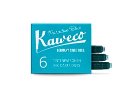 Conjunto de 6 tinteiros Kaweco azul paradisíaco