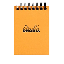 Bloc Notas Espirales Naranja Cuadrícula Rhodia nº11 A7