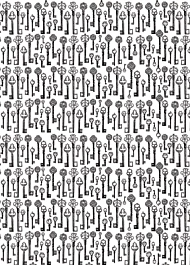SUPER DEAL **60%** Stamperia Stamped Felt Keys 50x70cm