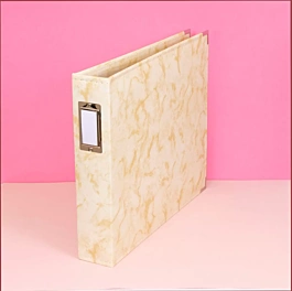 Craftelier Ring Ecoleather Album Yellow Marble 12"x12"