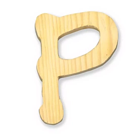 SUPER OFERTA **60%** Letra P en Madera sin Barnizar Stamperia