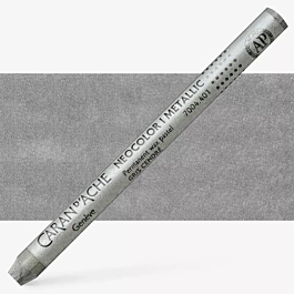 Caran d’Ache Neocolor II Aquarelle Wachs 401 Metallic-Aschgrau 