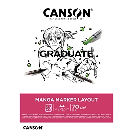 Graduate Manga Marker Gelijmd Pad Canson A4 70g/m²