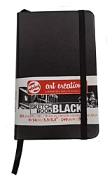 Cuaderno Sketch Book Papel Negro ArtCreation 140g/m² 9x14cm