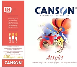 Canson Acrylblok 10 vellen gelijmd A3 400g/m²