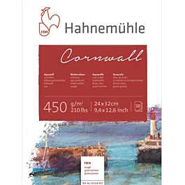 Bloco de aquarela de grão grosso Cornwall Hahnemühle 24x32cm 450gr/m2