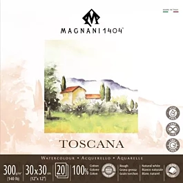 Magnani Toscana coarse grain watercolour pad 30x30cm 300g/m²