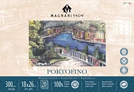 Blocco acquerello Portofino Magnani grana satinata 18x26 cm 300 gr/mq