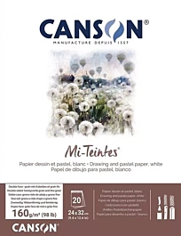 Bloc Mi-Teintes 335 Blanco Canson 24x32cm 160g/m²
