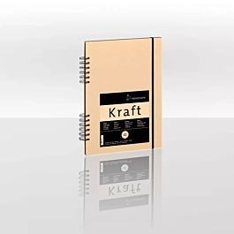 Bloc à dessin spirale Papier kraft Hahnemühle A4 120gr/m2