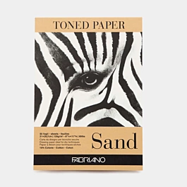 Bloc Toned Paper Sand A4 120g/m² Fabriano