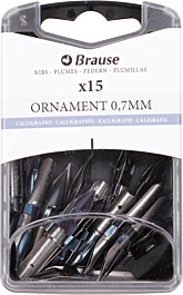 Caja 15 Plumillas Redondas Ornament Iserlohn Brause 0,7mm