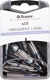 Caja 15 Plumillas Redondas Ornament Iserlohn Brause 1,5mm