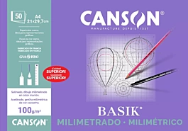 Canson Basik Set 50 Millimeterpapier A4 100 g/m²