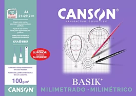 Canson Basik Mini Set 12 Vellen Grafiekpapier A4 - 100 g/m²