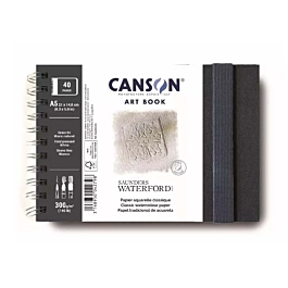 Canson Saunders Waterford Watercolour Drawing Spiral Pad Short Side A5