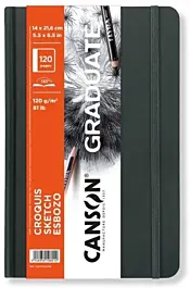 Canson Graduate Sketch Notitieboek fijne korrel Zwart 14x21cm 120g/m²