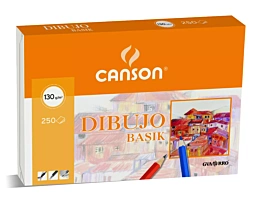 Basik Pak met 250 Vellen Tekenpapier met Venster 130g/m² A4+ 24x32cm
