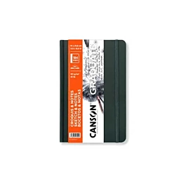 Carnet Sketch Graduate à couverture rigide, gris foncé, très lisse, grain fin, Canson, 14 x 21,6 cm, 90 g/m²