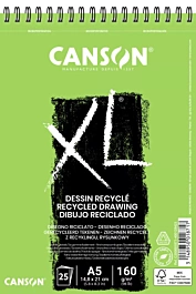 Bloc XL Dibujo Reciclado Espiral Grano Alveolado Canson A5 160g/m²
