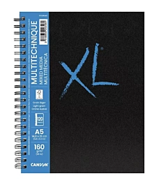 Canson XL Mix-Media Light Pad Hard Cover 160g/m² A5