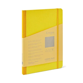 Cuaderno Amarillo Blank Fabric EcoQua Plus Fabriano Boutique A5 90gr/m²