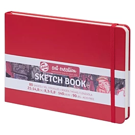 Cuaderno Sketch Book Rojo ArtCreation 140g/m² 21x14,8cm