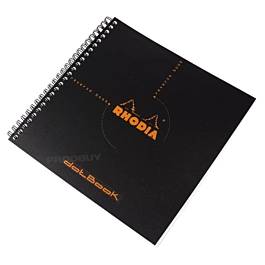 Cuaderno Reverse Book Espiral Negro Puntos Rhodia
