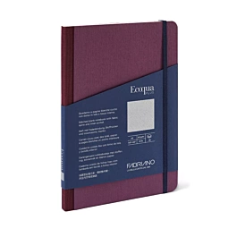 Cuaderno Vino Blank Fabric EcoQua Plus Fabriano Boutique A5 90gr/m²