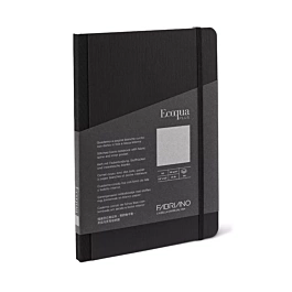 Cuaderno Negro Blank Fabric EcoQua Plus Fabriano Boutique A5 90gr/m²