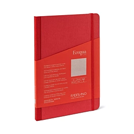 Cuaderno Rojo Blank Fabric EcoQua Plus Fabriano Boutique A5 90gr/m²