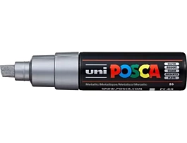 Caneta Uni Posca PC8K grossa prateada