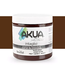 Terra d'ombra bruciata Akua Intaglio Speedball Inchiostro per incisione 236ml