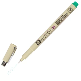 Marcador calibrado verde Sakura Pigma Micron 01