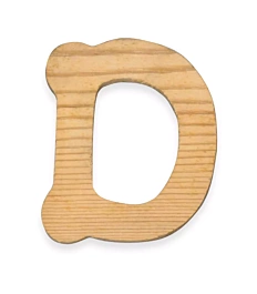 SUPER OFERTA **60%** Letra D Pequeña en Madera sin Barnizar Stamperia