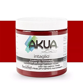Rosso cadmio tonalità media Akua Intaglio Speedball Inchiostro per incisione 236ml