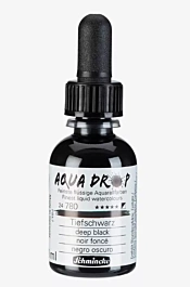 Schmincke Aqua Drop Flüssiges Aquarell Tiefschwarz 780 30ml