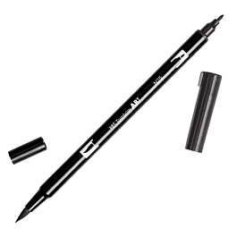 Pennarello ABT Dual Brush 25 Lamp Black Tombow