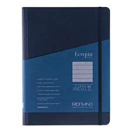 Cuaderno Espiral Azul Oscuro Rayado EcoQua Plus Fabriano A5 90gr/m²