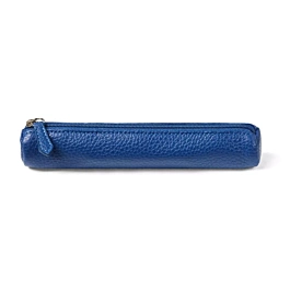 Fabriano Boutique Étui à tube étroit en cuir bleu foncé