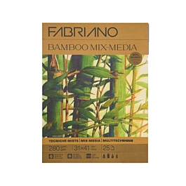 Fabriano Mixed Media geklebtes Block Bamboo 31x41cm 280g/m²