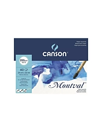 Montval Canson Watercolor Pad 40 sheets glued 24x32cm 200g/m²