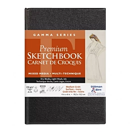 Sketchbook Gamma Multitécnica 150g/m² Negro Stillman & Birn 10x15cm