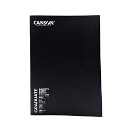 Canson Bloc A4 Couverture Souple Graduate Croquis Noir