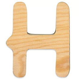SUPER OFERTA **40%** Letra H en Madera sin Barnizar Stamperia