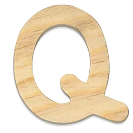 SUPER OFERTA **60%** Letra Q en Madera sin Barnizar Stamperia